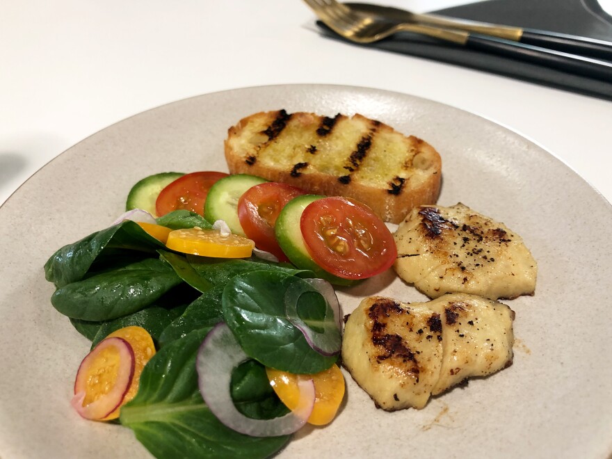 This chicken from Memphis Meats was produced with cells taken from an animal and grown into meat in a "cultivator." The process is analogous to how yeast is grown in breweries to produce beer.