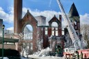 The historic former First Baptist Church building in downtown Elmira was destroyed by fire on Feb. 13, 2025.