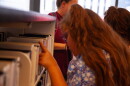 TSB student in library