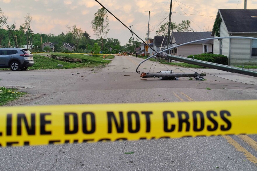 Tornado damage on That Road, close to south Kroger location in Clear Creek.