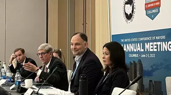 Amtrak Board nominee and Mayor of Normal Chris Koos moderated a panel discussion on the future of Amtrak during the recent U.S. Conference of Mayors.