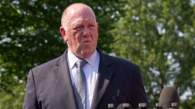 White House border czar Tom Homan speaks to members of the media outside of the White House, Tuesday, June 30, 2026, in Washington. (AP Photo/Jacquelyn Martin)
