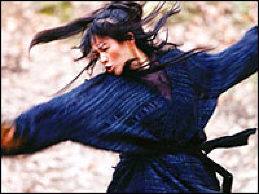 Zhang Ziyi in a still from Zhang Yimou's <i>House of Flying Daggers</i>.