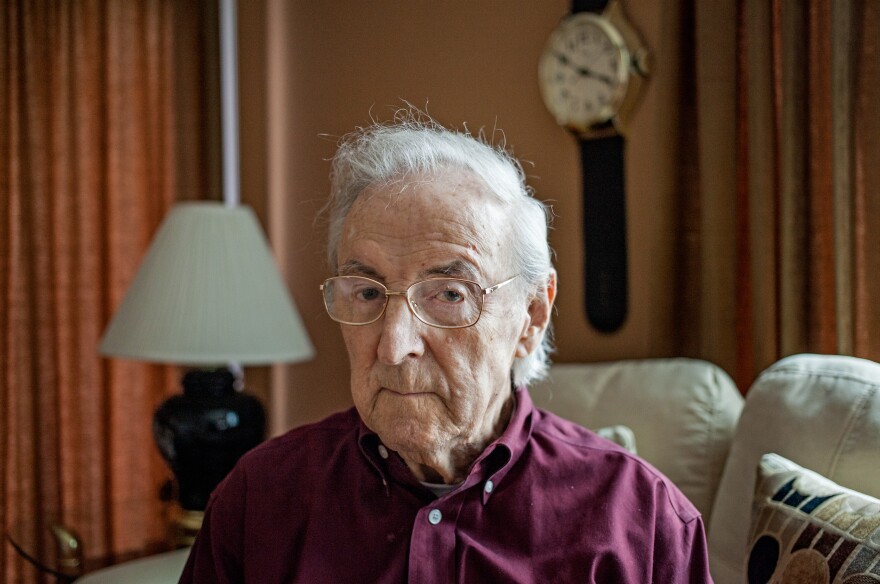 World War II veteran Charlie Cavell — a test subject in the military's secret mustard gas experiments — at his home in Virginia.