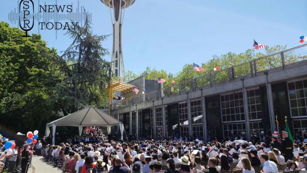 Hundreds sit at the annual naturalization ceremony at Seattle Center on Thursday, July 4, 2024.