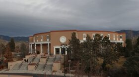 Skies darkened over the state Capitol building on Jan. 23, 2026, ahead of a forecasted winter storm that made for a quiet Friday afternoon at the Legislature.