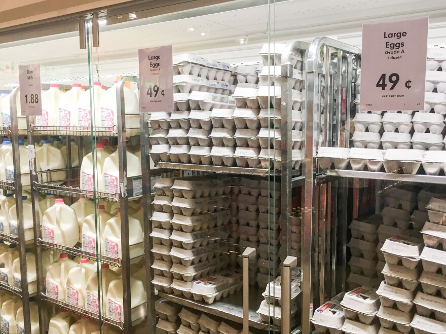 Eggs for sale for 49 cents a dozen at the new Lidl store in Manassas, Va. A newcomer to the U.S., Lidl uses a mix of cost-cutting tactics to keep prices low.
