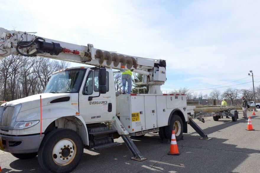 Eversource crews get ready for a winter storm in March, 2017.