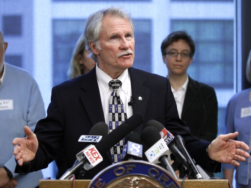 Oregon Gov. John Kitzhaber is leading a $2 billion health care experiment in the state, aimed at changing the way the sickest people in Oregon get health care. Here, he speaks during a press conference in Portland earlier this month.