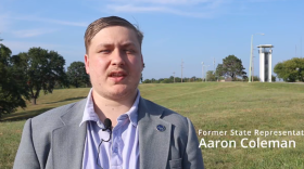 A photo of Aaron Coleman in a campaign ad