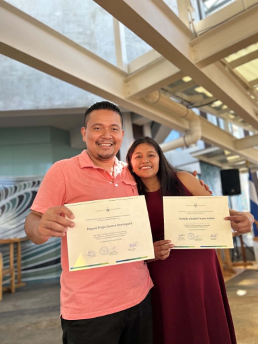 Yessenia Ruano and her husband, Miguel Guerra