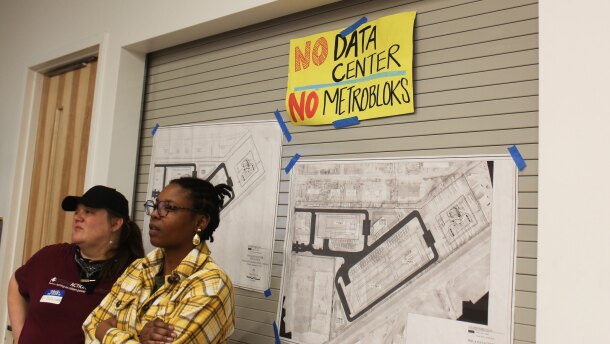 Organizers and residents gathered to ask Metrobloks and its attorneys questions about the proposed data center during a public meeting in Martindale-Brightwood on Feb. 2, 2026.