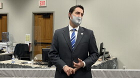 Secretary of State Frank LaRose speaks to reporters in November 2020.