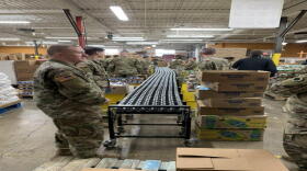 The Ohio National Guard lent a hand at the Freestore Foodbank in late March