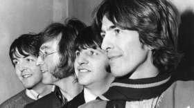 The Beatles, from left, Paul McCartney, John Lennon, Ringo Starr and George Harrison, on Feb. 28, 1968. (AP Photo, File)