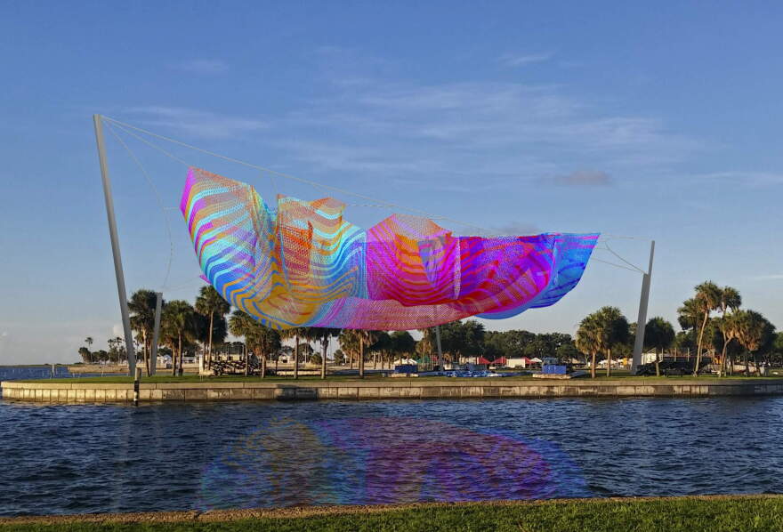 The mesh sculpture by renowned artist Janet Echelman is expected to cost around $3 million with $1.3 million of public funding.
