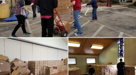 A meal delivery by the Council on Aging of Southwestern Ohio in late March. 70,000 meals were delivered this day.