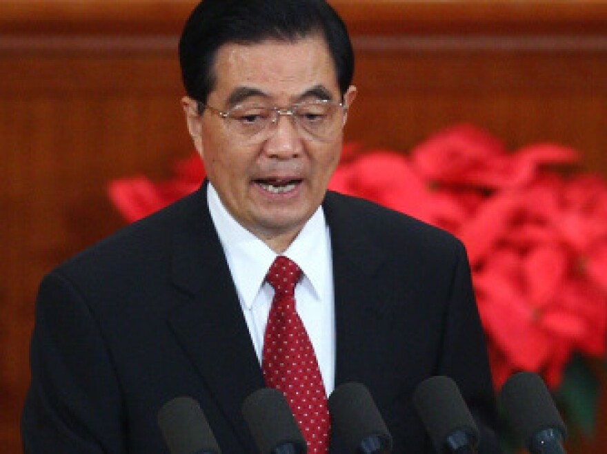 Chinese President Hu Jintao delivers his speech during the anniversary celebration. "Without stability, nothing can be done," he said. "And those achievements already made could be lost."