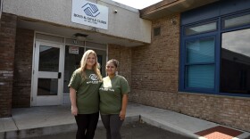 Samantha Sontag, program director at the Boys and Girls Club of Milford and Lilliany Mendez, who participated in the salt marsh project outside the Milford location on 8/30/24.