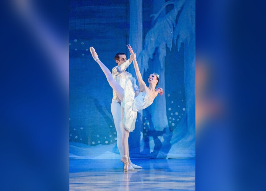 Former professional ballerina Vanessa Woods dances during a production of Swan Lake.