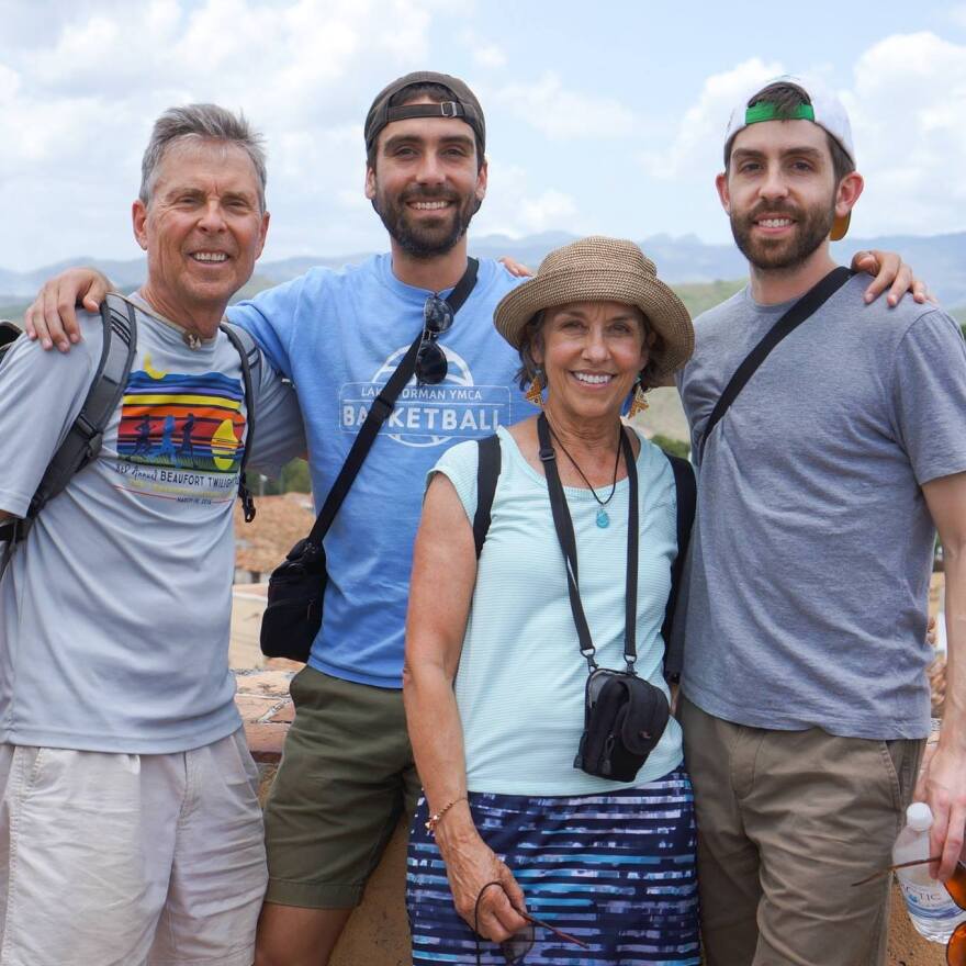 Patrick-Braxton-Andrew (second from left) with his family, from left, Gary Andrew, Jean Braxton and brother Kerry Braxton-Andrew. 