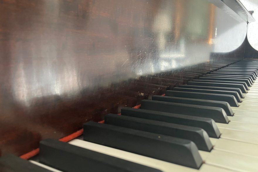 a piano keyboard.