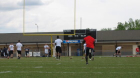 A football combine in Morganton, NC.