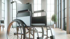 Congressman John Mannion introduces the Protecting Student with Disabilities Act. A stock-style image of a wheelchair is pictured.