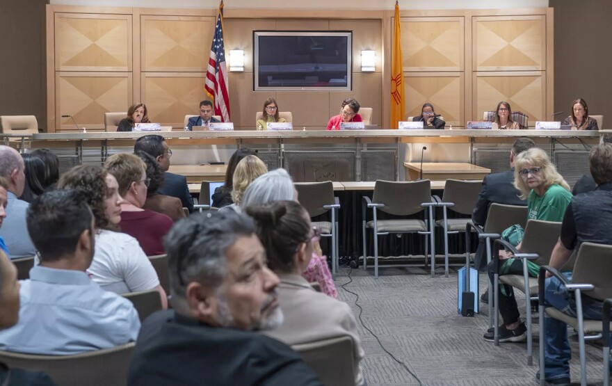 The Albuquerque Public Schools Board of Education at its April 15 meeting.