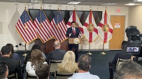 Gov. Ron Desantis announces Florida DOGE's audit of local governments in Broward County on Tuesday, July 22, 2025.