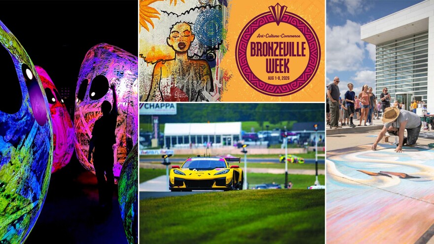 (From left) ArtBlaze, Bronzeville Week, Art & Chalk Fest, and the Motul SportsCar Endurance Grand Prix.