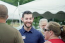 Republican Secretary of State Candidate Max Engling chats with Vanderburgh County Fair attendees July 2026. He has three other opponents — including a Democrat, Libertarian and Independent.