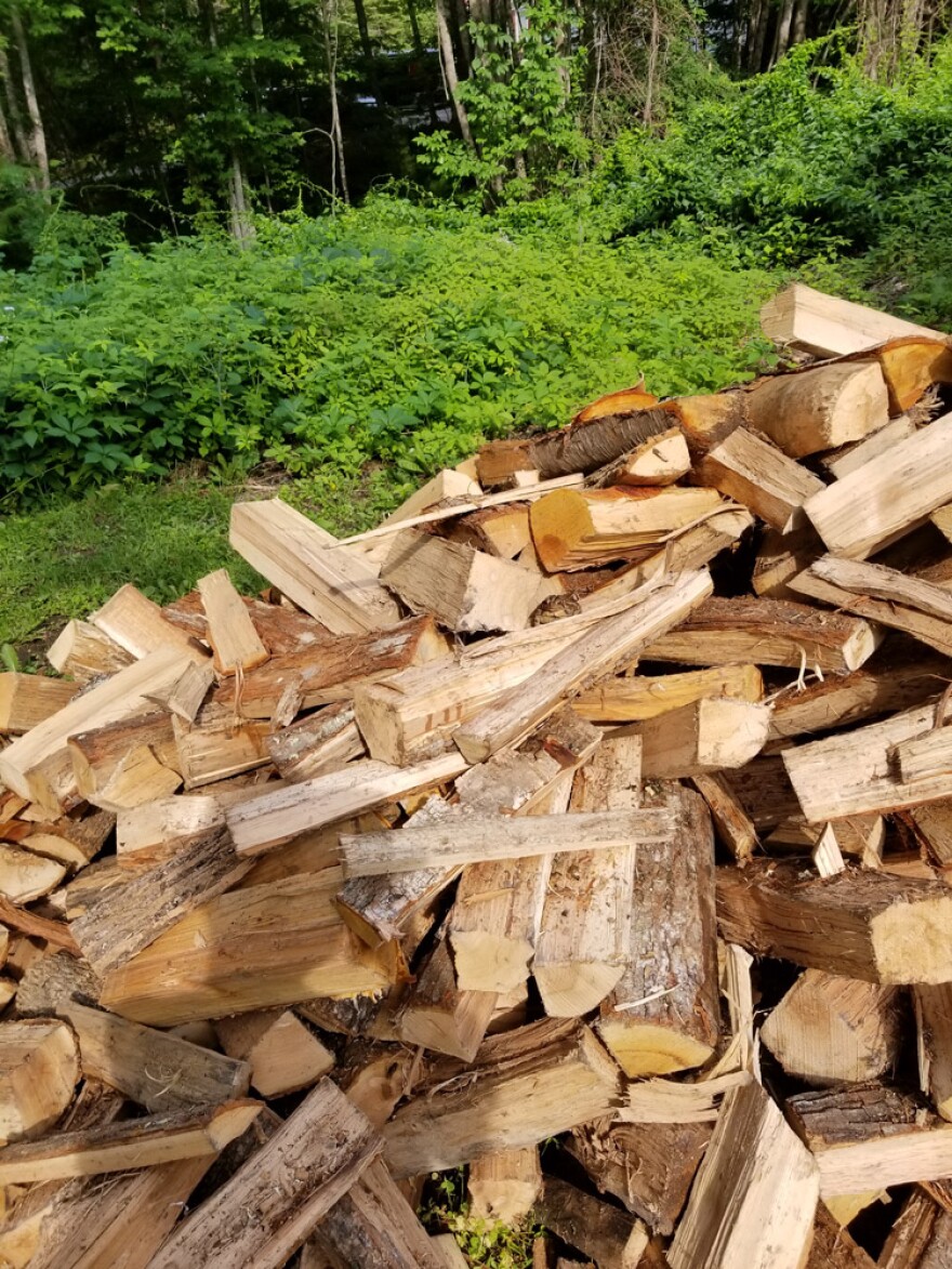 Woodpile in Bridgton