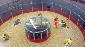 Crews carefully coiled more than 800 miles of subsea fiber into two tanks that were built on the M/V Vertom Thea in Germany.