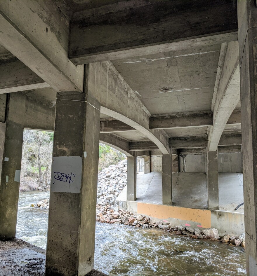 Underside of the Boulder Creek Bridge