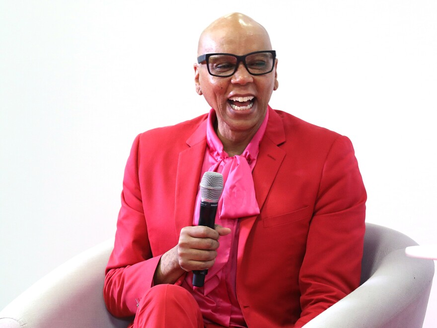 "It's all a lie — this world is a lie," says RuPaul Charles. "So don't base your value on the lie." RuPaul is shown above in London on Jan. 18, 2020.