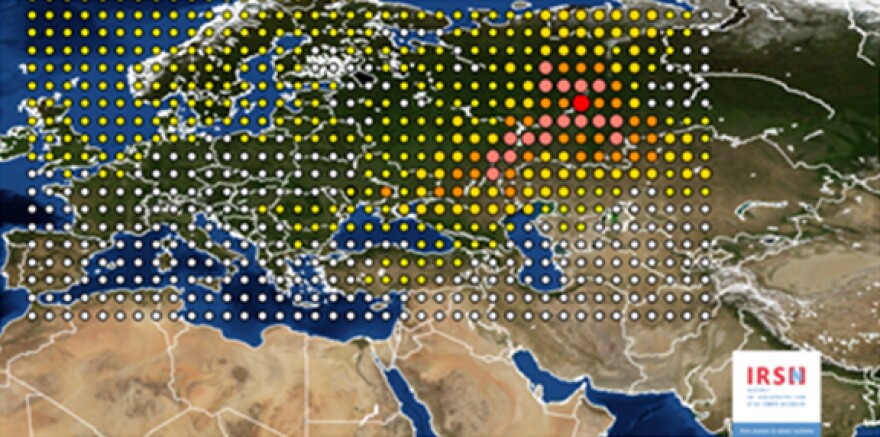 A map from French authorities suggests that the release came from the east, near the border of Russia and Kazakhstan.