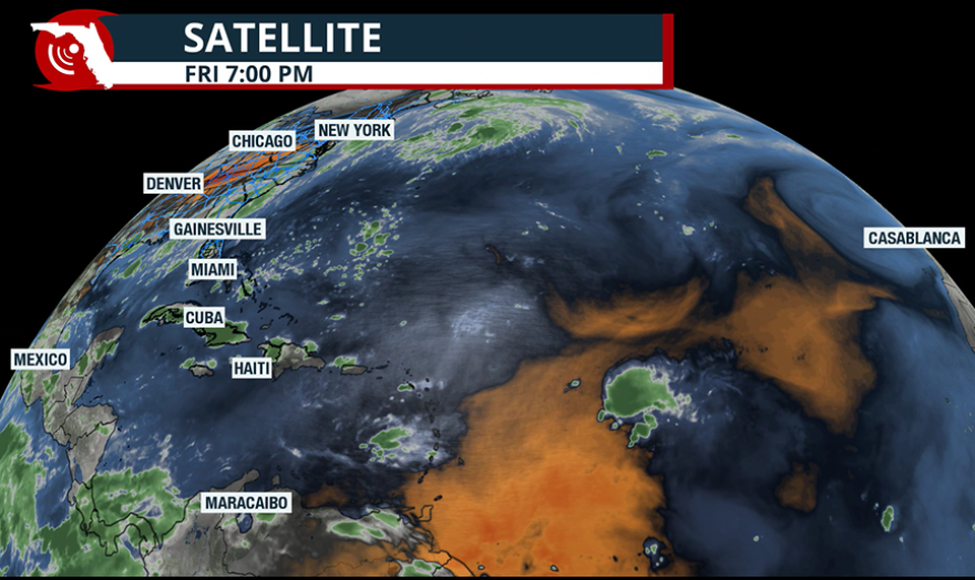 Satellite image of former Tropical Storm Dolly.