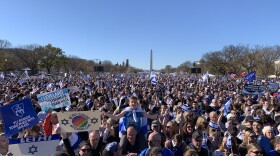 Tens of thousands of demonstrators gathered on the National Mall in Washington, D.C. on Tuesday for a pro-Israel march demanding the release of hostages being held in Gaza.