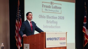 Ohio Secretary of State Frank LaRose addressing county elections officials on Dec. 6, 2019.