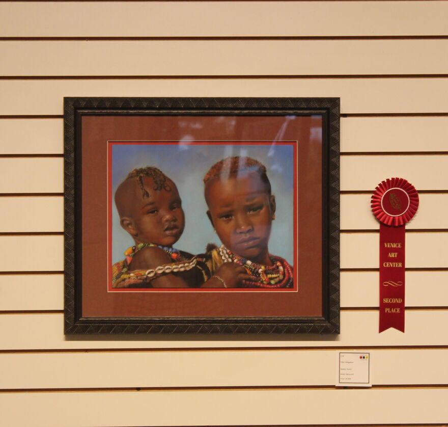 The artists participating in the fall members show chose Sylvia Hill’s pastel, 'Obligation,' as the second-place winner 