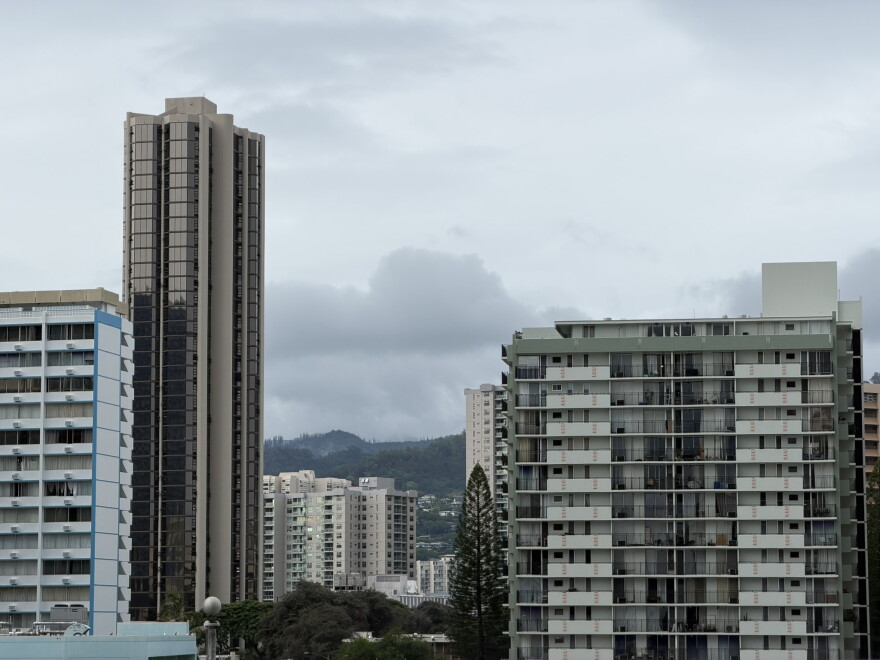 Clouds are seen above Honolulu around 4:30 p.m. on oct. 28, 2026.