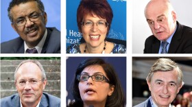 One of these candidates will be the next head of WHO. Top row from left: Tedros Adhanom Ghebreyesus, Flavia Bustreo, David Nabarro. Bottom row from left: Miklós Szócska, Sania Nishtar, Philippe Douste-Blazy.