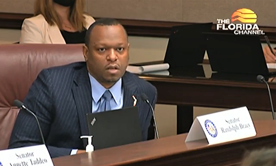 Sen. Randolph Bracy said it's hard to believe the "audacity" of GOP lawmakers for even bringing the measure forward. Image: Florida Channel video