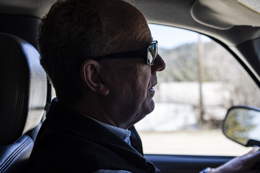 Garden Valley resident Kip McBean drives on the South Middlefork Road toward Crouch. He’s seen his premiums jump in recent years, and is “disappointed” that the Idaho legislature failed to pass any insurance reforms this year. “I think they could do a lot more. They’ve got to be more proactive rather than reactive on this whole thing. God forbid it takes, you know, a catastrophe for them to wake up and say, ‘Well, looking back, you know, we should have done something more.’”