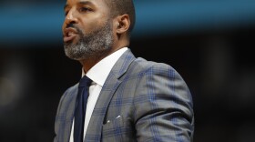 David Vanterpool, seen at a 2019 Minnesota Timberwolves game against the Denver Nuggets, has been fined $10,000 for interfering with a pass in a game Wednesday between the Brooklyn Nets and Washington Wizards.