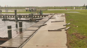 Officials with Cape Lookout National Seashore say the docks at Harkers Island took quite a beating from Tropical Storm Ophelia.