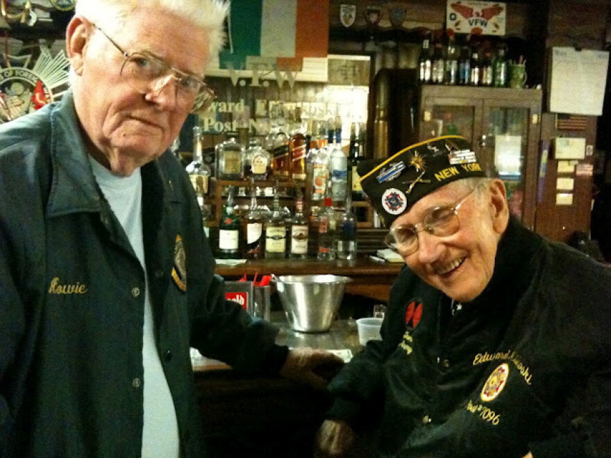 Navy veteran Howard Dunn and Army veteran Tom Kaine remember when the Red Cross briefly charged servicemen for doughnuts during World War II. Many veterans still resent it.