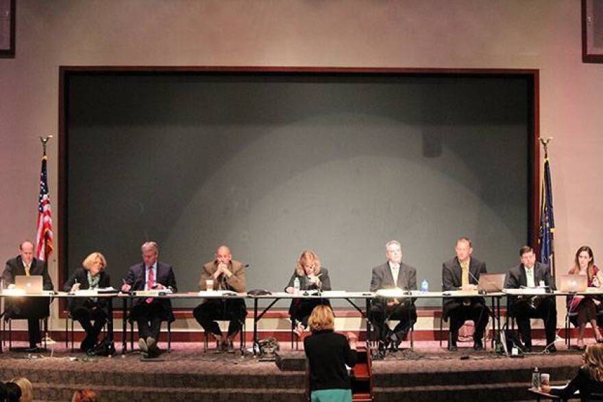 Members of the State Board of Education hear public comment at their May meeting.