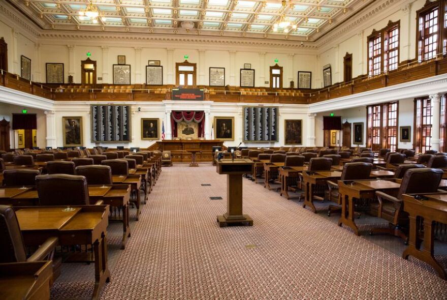 The House Chamber at the Texas Capitol.